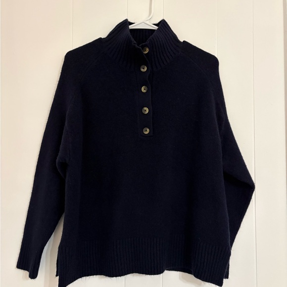 Zara Navy Cowl Neck Sweater - Picture 3 of 4